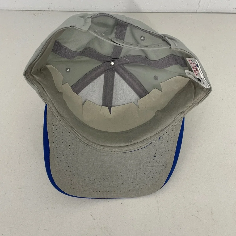 VTG Buffalo Cap Kansas City Royals Grey Blue Snapback Hat Cap MLB Baseball OSFA